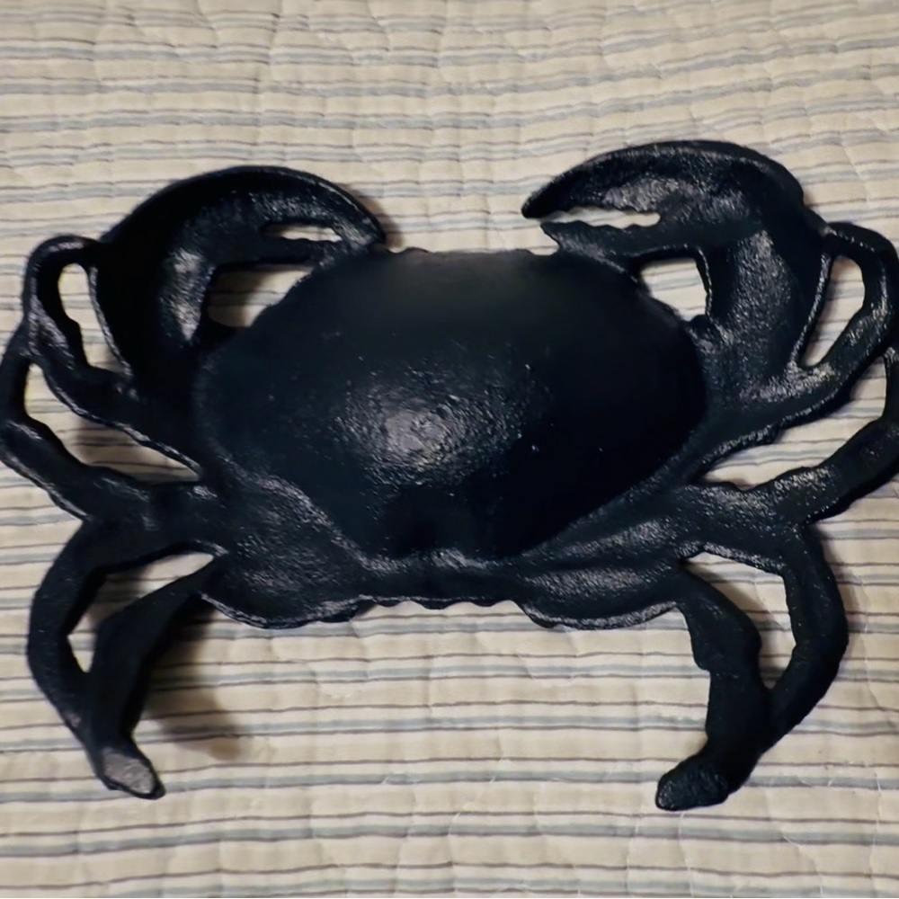 Cast iron navy blue crab dish. Perfect as a jewelry holder, NWOT. - Picture 5 of 7